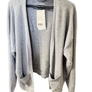 Sioni Light Gray Open Front Cardigan Sweater NWT Size XL